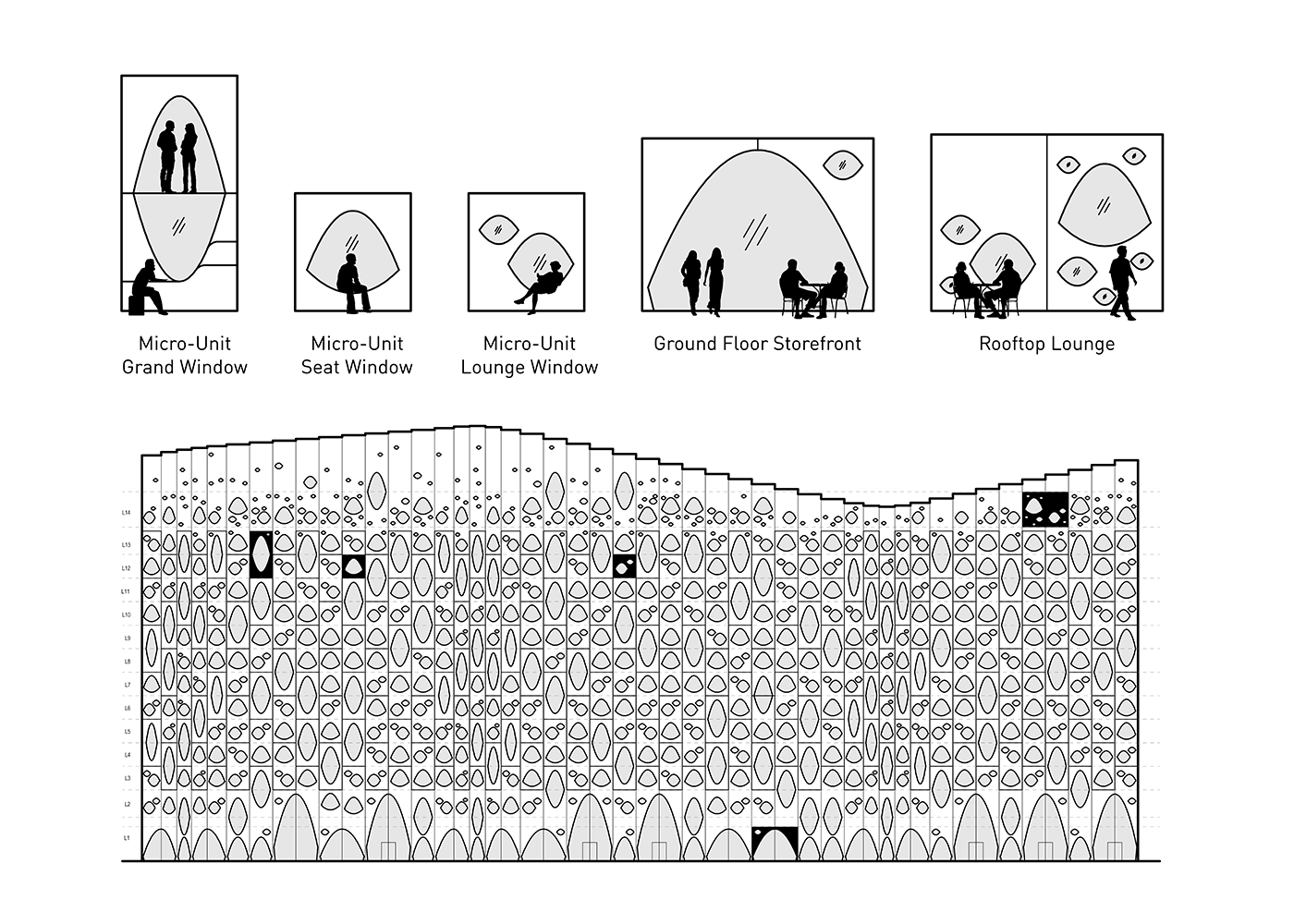 14th Court Populus In Progress Rendering Window Sketch Diagram